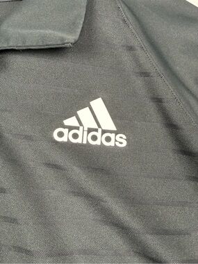 Adidas Primegreen Golf Polo Mens Large, Black Stripe Pattern Moisture Wicking